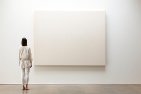 Wandering Thoughts: A Captivating Encounter in the Art Galleryの素材