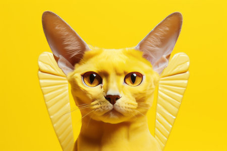 The Surreal World Unleashed: A Whimsical Exploration of Feline Emotion through Contemporary Collageの素材