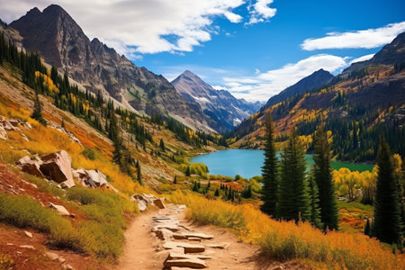 Immerse in Nature's Majesty: Revel in the Panoramic Views of Lake Blanche Hiking Trail amidst the Majestic Wasatch Front Rocky Mountainsの素材