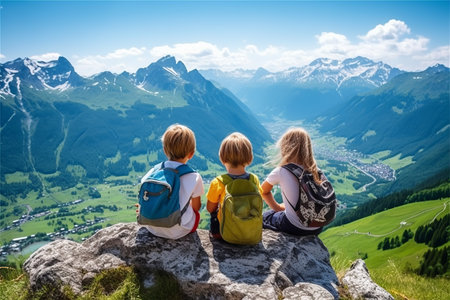 Adventurous Family Fun: Exploring the Majestic Alps in Austria with Kidsの素材