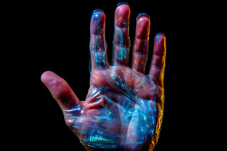 2023 New Year Hand Signs: A Digital Collage Celebrating the Year Aheadの素材