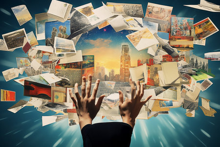 The Power of Vision: Exploring Symbolism and Surrealism in Modern Art Collageの素材