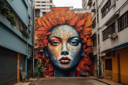 Graffiti Tribute to Brazilian Rock Legend Rita Lee Adorns SÃ£o Paulo's Urban Landscapeの素材