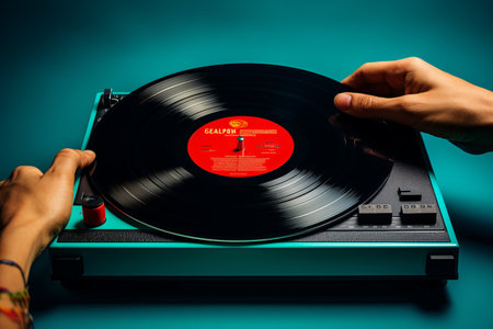 Reviving Retro: A Vibrant Portrayal of Music, Art, and Vintage Style!の素材