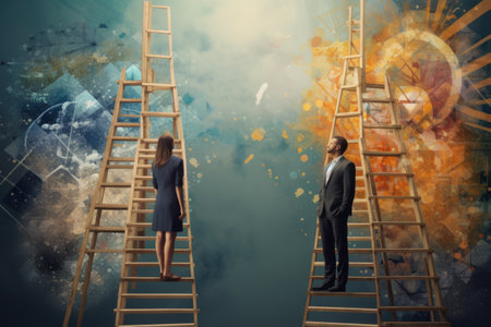 Breaking Barriers: Exploring Gender Discrimination through a Contemporary Art Collageの素材