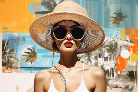 Cuban Breeze: Exploring Contemporary Art through Vacation Fashion Collageの素材