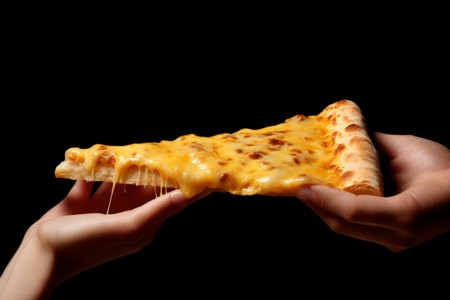 Cheesy Digital Collage: A Slice of Modern Artの素材