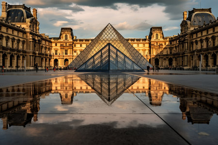 The Iconic Louvre Museum: France's Treasured Gemの素材
