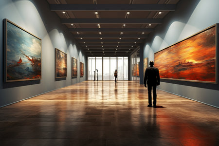 Strolling Through Masterpieces: An Enchanting Art Gallery Experienceの素材