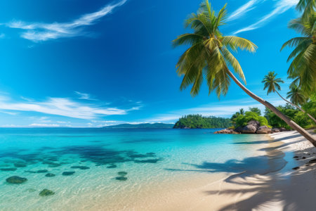 Whitewashed Beauty: Captivating Panoramic Views of Thailand's Exquisite Tropical Island Beachの素材
