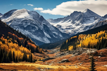 Captivating Fall Tranquility: Exploring the Colorado Rocky Mountains in Relaxationの素材