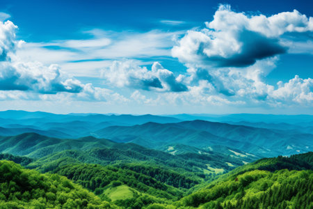 Captivating Summer Splendor: Exploring the Serene Blue Ridge Parkwayの素材