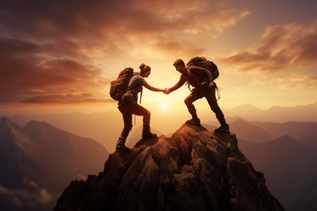 Scaling New Heights: An Inspiring Journey of Camaraderie on Mount S_96の素材