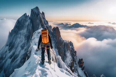 Conquering the Unforgiving Winter Peaks: An Adventurous Expedition to AR 3 2 (Mountains) by Irag439995 and Relaxed_93の素材