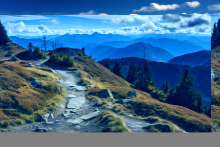 A Majestic Alpine Autumn: Captivating High-Resolution Stitched Panoramaの素材