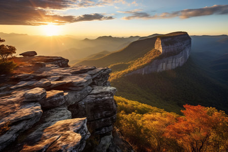 Captivating Southward Glare: The Magnificence of Hawksbill Mountain's Radiant Summit_97の素材