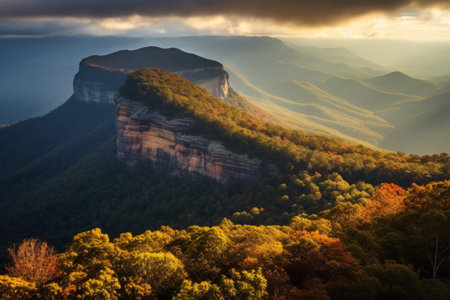 Jaw-Dropping Southern Vista: The Majestic Light atop Hawksbill Mountainの素材