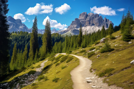 The Enchanting Hiking Trail: Exploring the Italian Dolomites at 3,200 meters with Irag439995 RelaxeD_99の素材