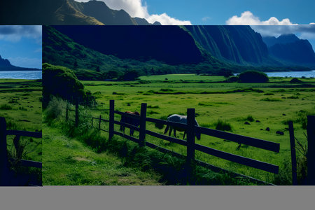 Exploring the Exquisite Beauty of Kualoa Ranch on Oahu Island, Hawaii: A Relaxing Adventureの素材