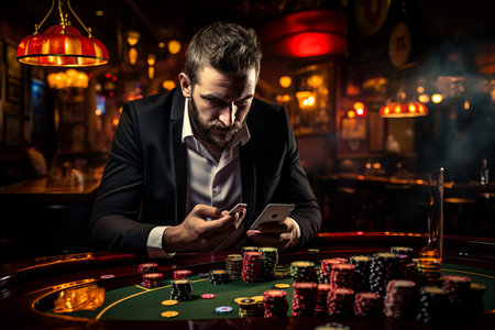 Increasing Popularity of Mobile Gambling Payments Unveiled by Man's Relaxed Smartphone Experienceの素材