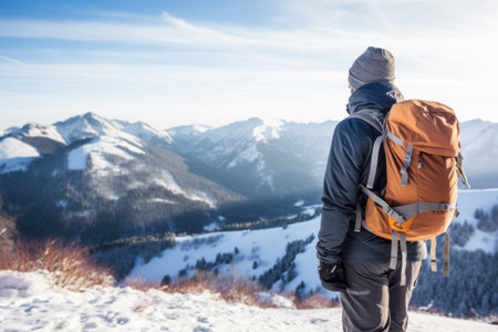 Frozen Expeditions: Embracing the Winter Wonderland of Mountain Hikingの素材