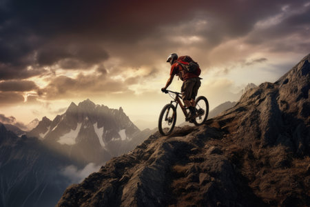 Thrill-Seeker Conquers Summit AR 3.2 on Mountain Bike: An Adventure of a Lifetime with Irag439995の素材