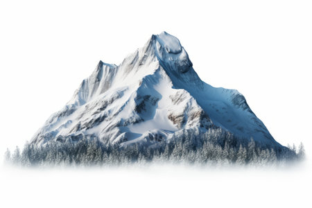 Frozen Serenity: A Glimpse of Winter Wonderland on a Mountain Islandの素材