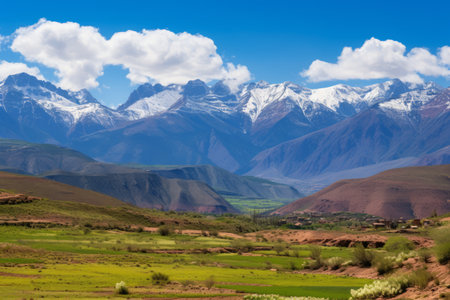 The Majestic Morocco High Atlas Mountain Range: A Splendid Sight to Beholdの素材