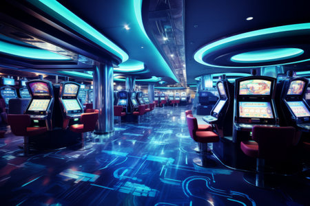 Immersive Casino Experience: Exploring the Contemporary Ambience of an Abandoned Game Roomの素材