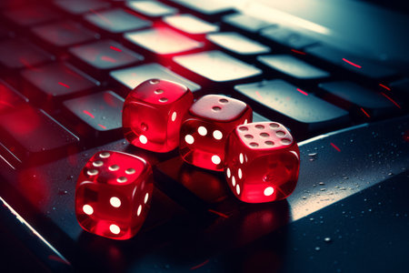 Unveiling the Thrilling Online Casino Experience: 5 Red Dice on Keyboard AR 3 2 IRAg439995 Relaxed_99の素材