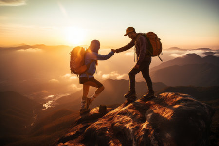 Empowering Sunrise Hike: Embracing an Active Lifestyle and Community Support in Asiaの素材