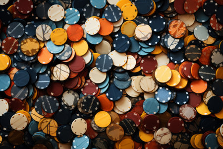 Relaxed 78: Abstract Poker Chips Pattern Backgroundの素材