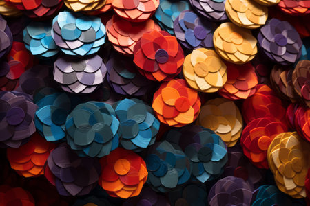 Relaxed Playing: Abstract Poker Chip Pattern Backgroundの素材