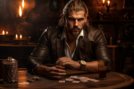 The Thrilling Gambles of a Young Poker Pro: Chips, Whiskey, and High Stakesの素材