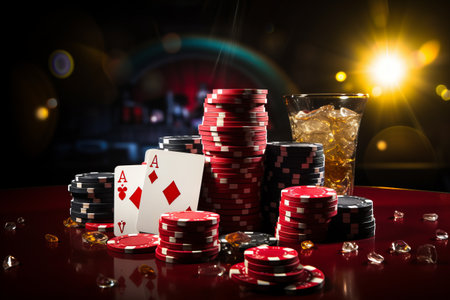 Casino Chips Ignite Poker Royal Flush Fever: A Tale of Relaxation and High Stakesの素材
