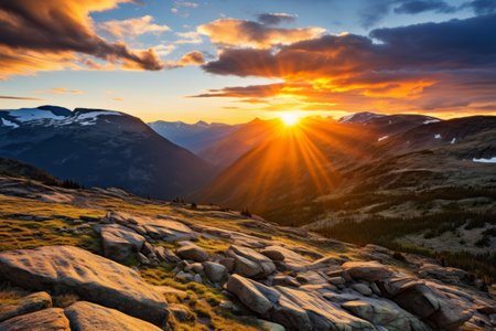 Captivating Mountain Sunset Views: Exploring Trail Ridge Road in Rocky Mounta_50の素材