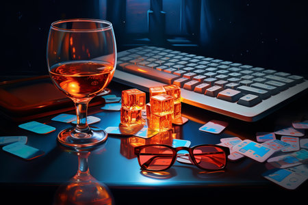 Unveiling the Reflective World of Gambling Through Lenses of Keyboarded Glasses: A Fascinating Insight into Irag439995's Relaxed_99 Journeyの素材