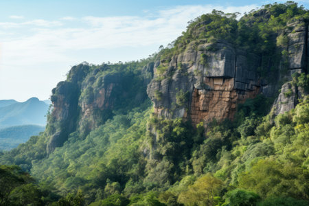 Enchanting Rocky Mountain Oasis: Loei Province's Lush Green Forestの素材