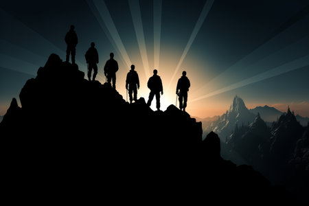 Conquering New Heights: The Strong Silhouette of Team Leadership in AR 3 2 Irag439995 Relaxed_96の素材