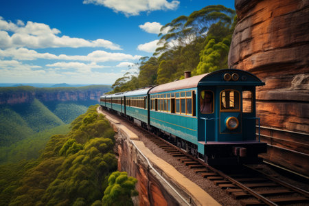 World's Most Breathtaking Scenic Railway at the Blue Mountains, Sydney, Australia - '96の素材