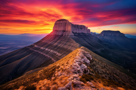 Serenity at Sunset: Guadalupe Mountains National Park AR-3-2 iRAG439995 Relaxed_99の素材