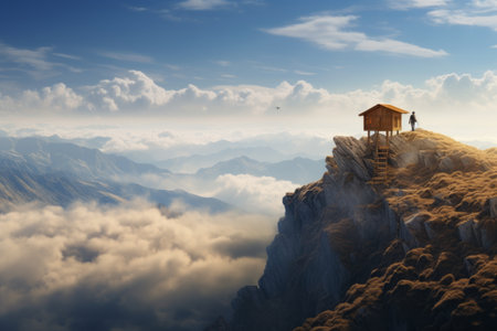 Captivating Serenity: The Untouched Majesty of Mountain View at Irag439995 R_96の素材