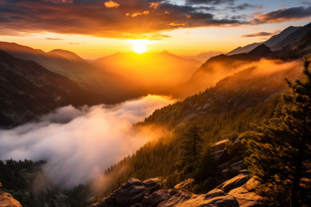 Serene Sunrise: Awaken to Nature's Beauty in Andorra's Majestic Mountainsの素材