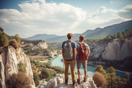 Unbreakable Bonds: The Adventurous Hike through Manavg_95's Majestic Tazi Canyonの素材
