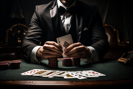 Double the Luck: Unveiling a Winning Two Pairs Combination at the Poker Club â A Casino Triumph!の素材