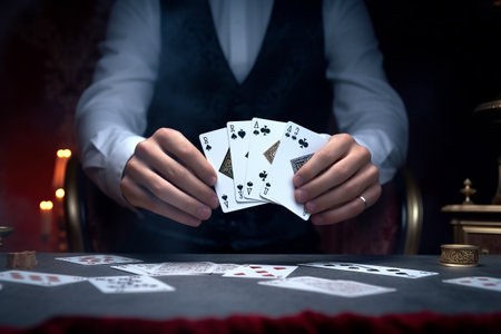 The Winning Hand: Unveiling Two Pairs for Success or Fortune at the Poker Club in Casino AR 3 2 IRA439995 Relaxed_98の素材