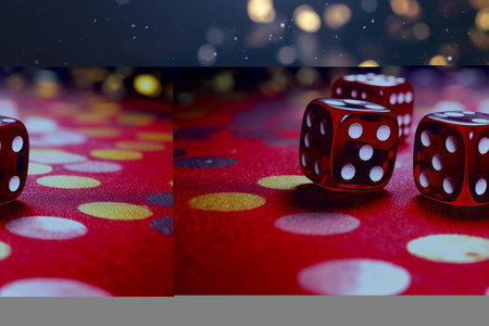 The Exciting Game of Chance: Unveiling the Two Dice on the Casino Tableの素材