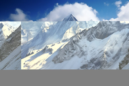 Snow-Covered Peaks: Exploring the Majestic Mountain Ranges of India and Iraqの素材