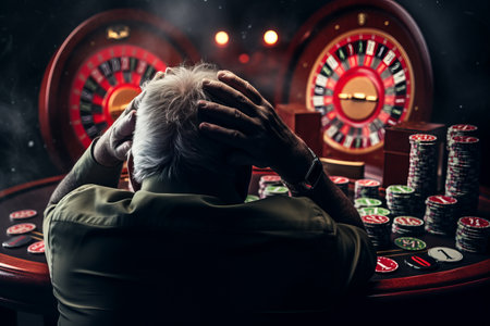 The Tragic Tale of an Unfortunate Elderly Gambler: How Online Casino Gambling Devastated His Finances and Shattered His Spiritの素材