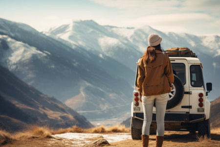 Majestic Mountains: A Woman's Journey of Exploration and Serenityの素材